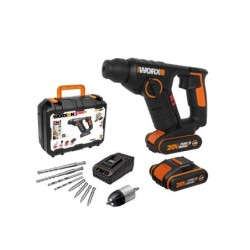 Perforateur sans fil WORX 20V 1,5J 2 x 2.0 Ah, 20V 2 batteries