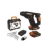 Perforateur sans fil WORX 20V 1,5J 2 x 2.0 Ah, 20V 2 batteries