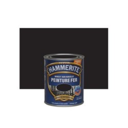 Peinture fer extérieur direct sur rouille, HAMMERITE, 0.75 L noir ferronnerie mat