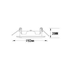 Anneau pour spot à encaster essentiel Remi GU10 en plastique, diam. 82 mm gris argent