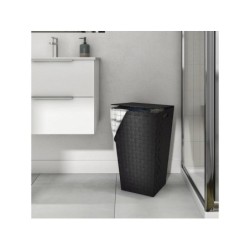 Panier à linge en polypropylène, SENSEA, 60L l.33 x H.55 x P.33 cm gris foncé