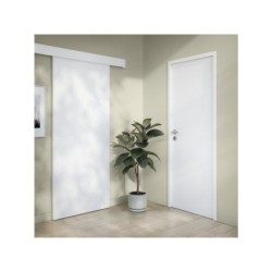 Porte coulissante MDF Cali blanche, H.204 x l.83 cm