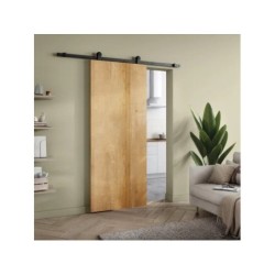 Porte coulissante MDF Cali chene clair, H.204 x l.73 cm