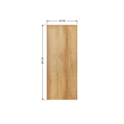 Porte coulissante MDF Cali chene clair, H.204 x l.83 cm