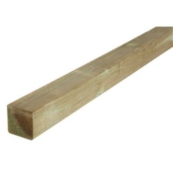 Poteau bois massif carré naturel, FOREST STYLE, L.7 x P.7 x H.180 cm