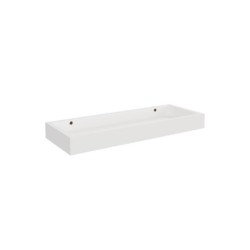 Etagère creuse blanc mat, L.40 x H.4 x P.15 cm