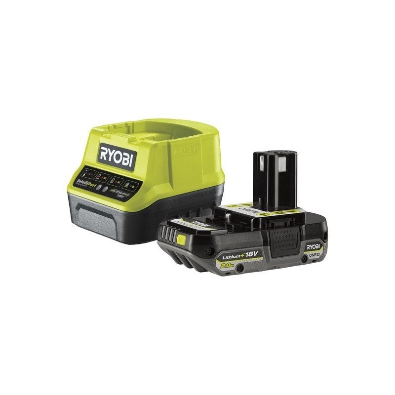 Lot d'1 batterie et d'1 chargeur RC18120-120CG lithium-ion RYOBI, 18 V 2 Ah