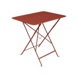 Table de jardin, FERMOB Bistro, 77 x 57 cm, ocre rouge