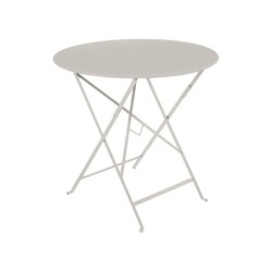 Table de jardin ronde, FERMOB Bistro, 4 personnes, gris/argent