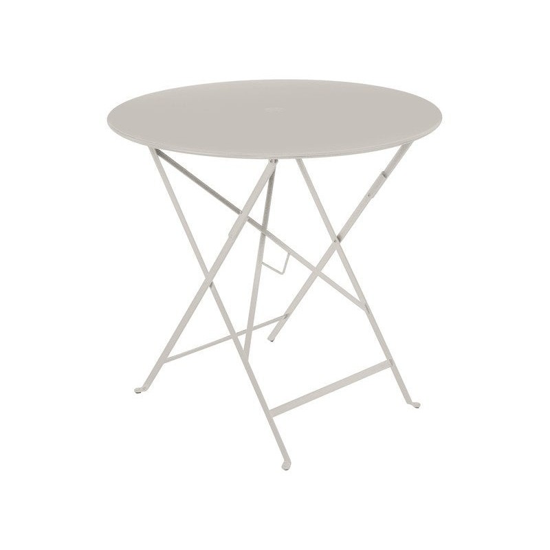 Table de jardin ronde, FERMOB Bistro, 4 personnes, gris/argent