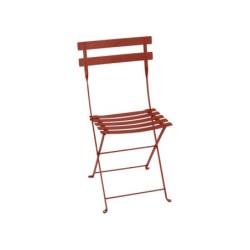 Chaise FERMOB Bistro, en acier, ocre rouge