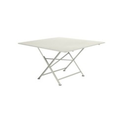 Table de jardin carré, FERMOB Cargo, 8 personnes, gris argile