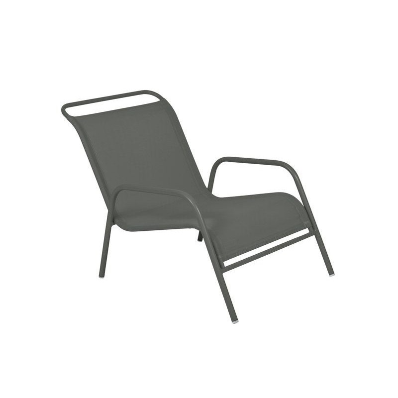 Fauteuil bas COOLSIDE, en textilène, romarin