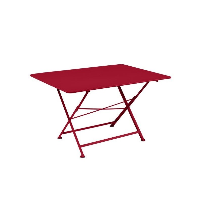 Table de jardin rectangulaire, FERMOB Cargo, 6 personnes, rouge