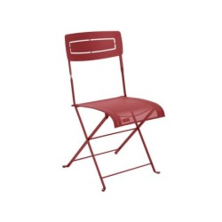 Chaise FERMOB Slim en acier, rouge