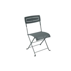 Chaise FERMOB Slim en acier, gris