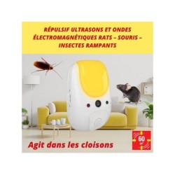 Répulsif ultrasons et électromagnétiques pour rongeurs, option veilleuse, ACTO