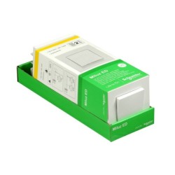 Lot de 5 interrupteurs va-et-vient complet Miluz, SCHNEIDER ELECTRIC, blanc