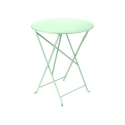 Table de jardin FERMOB ronde 2 personnes vert opaline