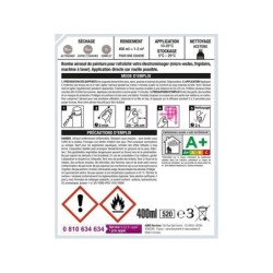 Peinture aérosol Electroménager LUXENS inox métallisé 400 ml