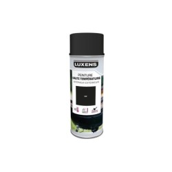 Peinture aérosol Haute température LUXENS noir mat 400 ml