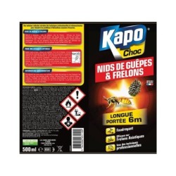 Insecticide aérosol guêpes et frelons, KAPO, 500 ml