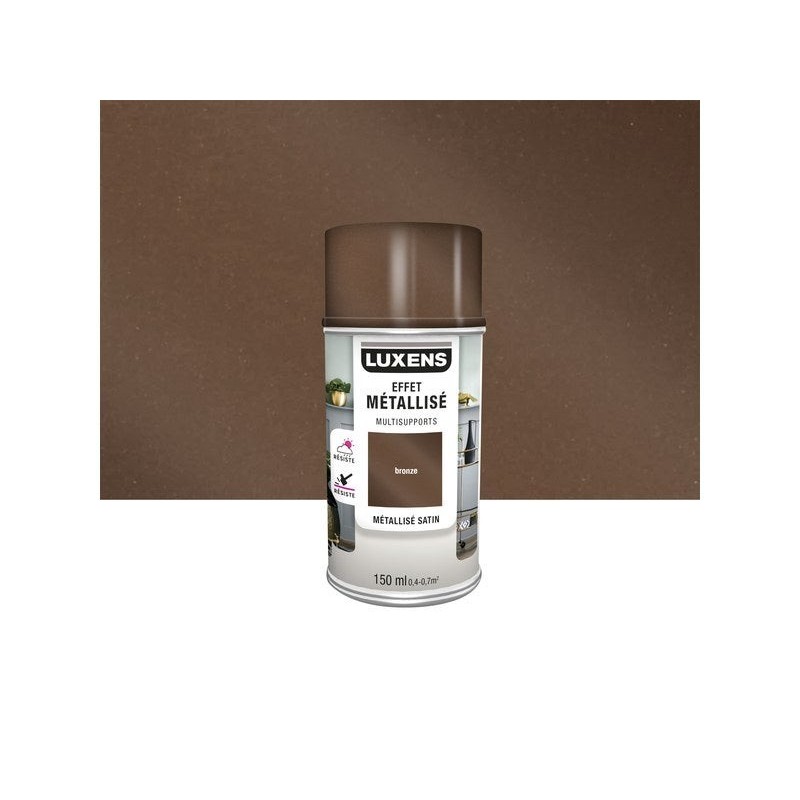 Bombe de peinture Multisupports LUXENS bronze métallisé 150 ml