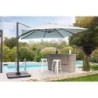 Parasol déporté carré DCB GARDEN Sevilla, L.250 x l.250 cm, gris