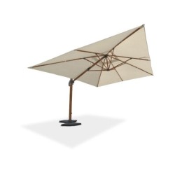 Parasol déporté rectangulaire DCB GARDEN Sevilla, L.400 x l.300 cm, gris