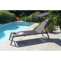 Bain de soleil en aluminium DCB GARDEN Toscane, gris/argent