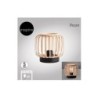 Lampe E27 metal noir bambou PECAN INSPIRE