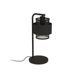 Lampe e27 acier noir/naturel, INSPIRE OTTOMANE, H.50cm H.45 cm