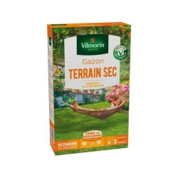 Gazon terrain sec,  VILMORIN, 250 g 10 m² ou 15 m²