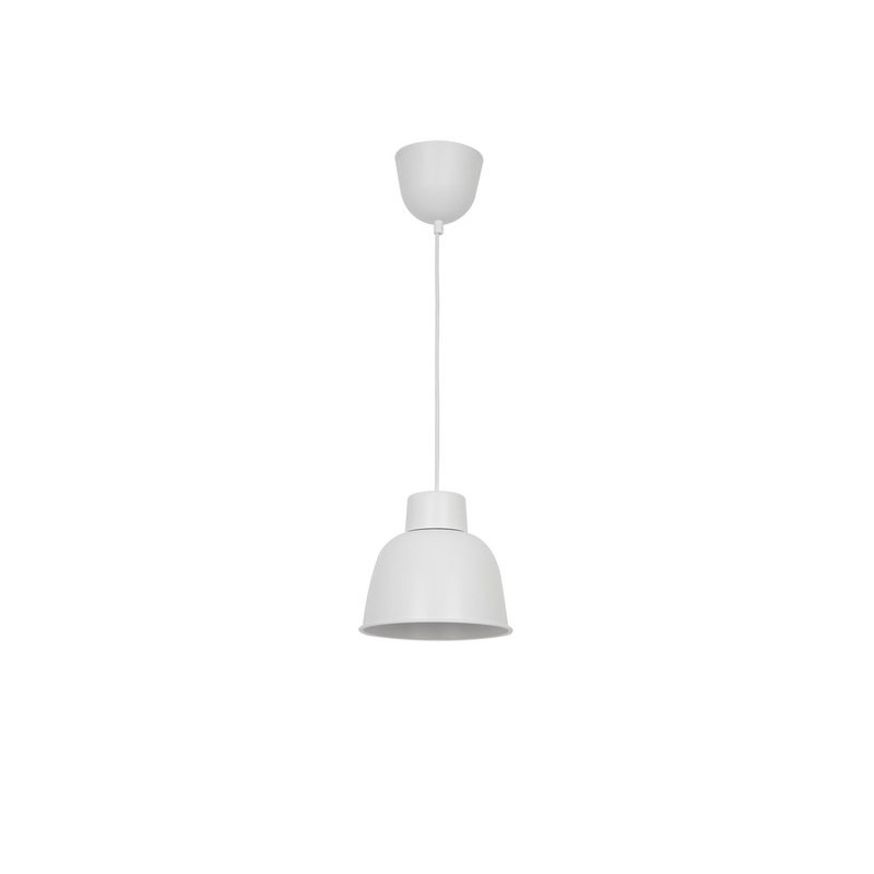 Suspension MELGA diam. 18.5cm E27 métal blanc mat