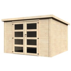 Abri de jardin bois KUMa AXESS+ CONTACT Ep. 28 mm, 10.91 m² LDD