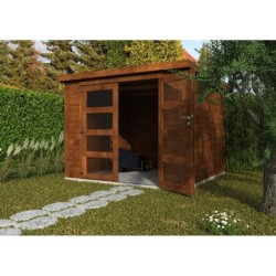 Abri de jardin bois KUTA AXESS+ CONTACT Ep. 28 mm, 7.8 m² LDD