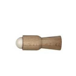 Lot de 2 butées de porte à fixer au mur ALPERTEC, bois brut hêtre L.7 cm x l.2.7 cm