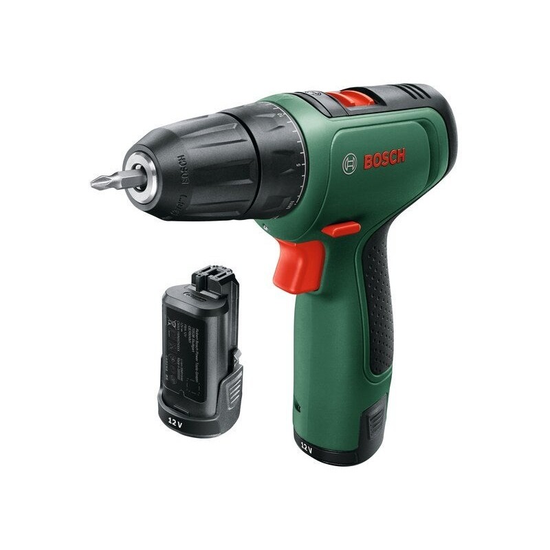 Perceuse visseuse sans fil BOSCH 12 V 1.5 Ah, 2 batteries EasyDrill