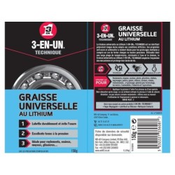 Graisse Universelle Au Lithium En Tube, 150 G 3-En-Un Technique