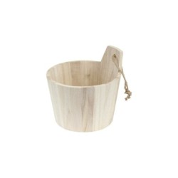 Panier à rangement en bois naturel Oslo, H.16.5 x l.16 cm beige / pin naturel