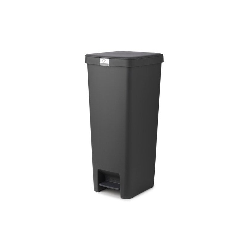 Poubelle à pédale en plastique, BRABANTIA, 40 litres, gris anthracite