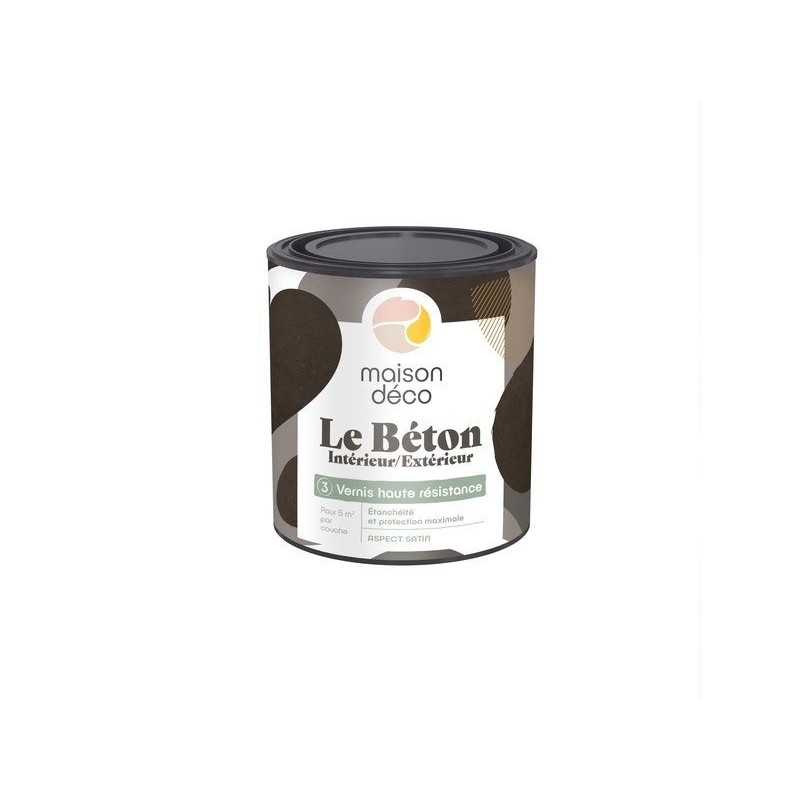 Vernis Le Béton haute résistance, MAISON DECO, 0.5l satiné