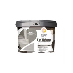 Enduit décoratif Le Béton intérieur et extérieur, MAISON DECO, 5 kg fer