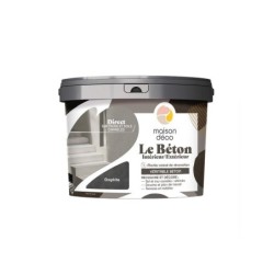 Enduit décoratif Le Béton intérieur et extérieur, MAISON DECO, 5 kg graphite