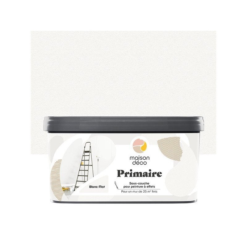 Primaire D'accrochage pour peinture a effet, blanc, 2.500 l