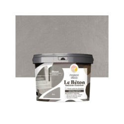 Enduit décoratif Le Béton intérieur et extérieur, MAISON DECO, 5 kg zinc