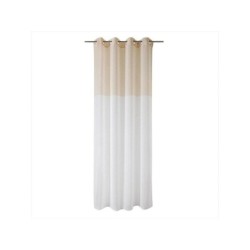 Voilage tamisant RIVEKA naturel blanc beige, 140 x 280 cm