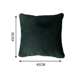 Coussin Swanny imitation fourrure, vert émeraude emerald 0, 45 x 45 cm Inspire