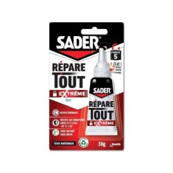 Colle de reparation cyanoacrylat sader repare tout extrem gel clic 30g