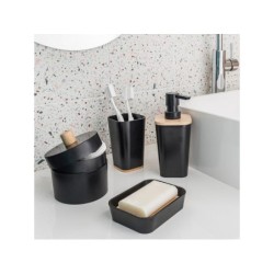 Distributeur de savon plastique, SENSEA, noir